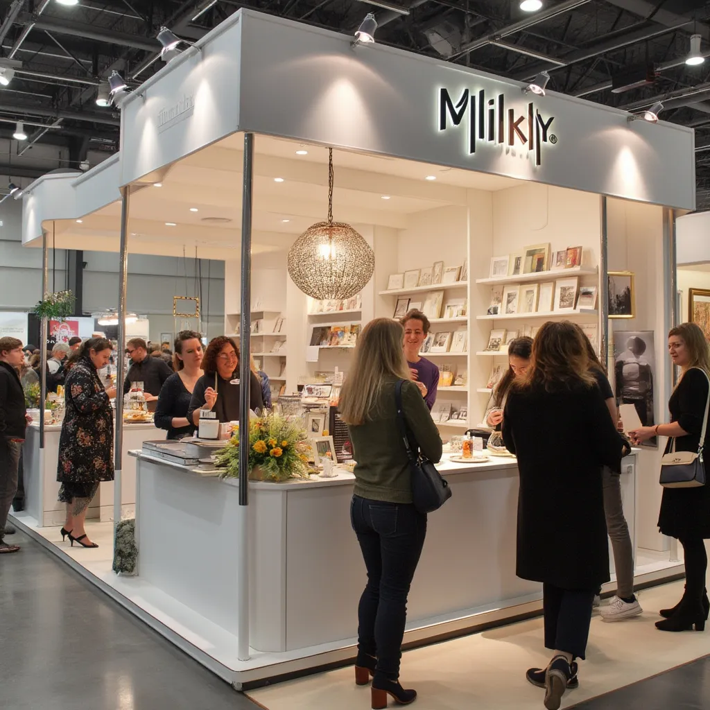 Mirkily Stand auf einer Designmesse